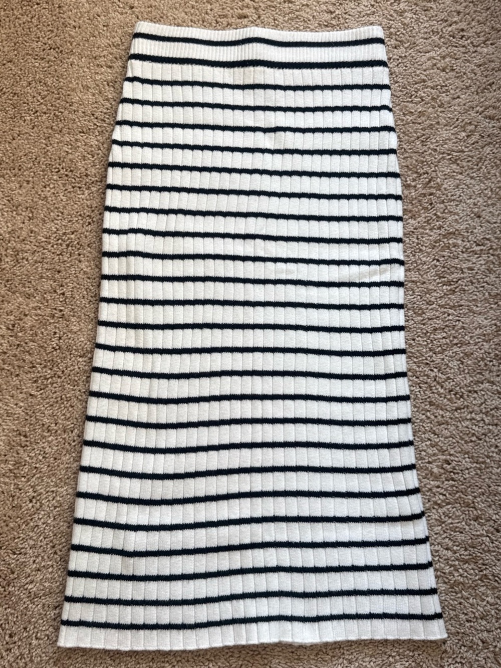 Universal Thread black and white striped midi skirt